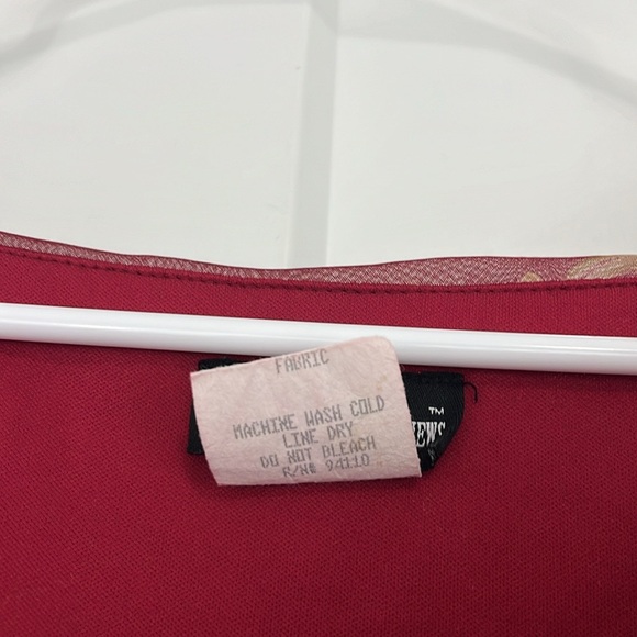 Vintage Y2K Meghan Matthews Size 14 Red Floral Asymmetrical Hem Cowl Maxi Dress - Picture 10 of 12